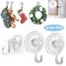XXMAO 2PCS Wreath Hanger Suction Cup Hooks with Key Lock Heavy Duty Shower Suction Cup Hook Wall Window Bathroom Suction Hook Wreath hanger Holders Vacuum Plastic Hooks Holds up to 22 Lbs