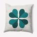 Simply Daisy 16 inch Lucky Clover St. Patrick s Day Indoor/Outdoor Throw Pillow