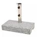 Anself Parasol Base Solid Granite Rectangular with 2 Adapters 55.1 lb