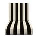 RSH DÃ©cor Indoor Outdoor Foam Deep Seating Cushion Set 23â€� x 24â€� x 5â€� Seat and 23â€� x 19â€� x 3â€� Back Black & White Stripe