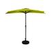9 ft Half Market Umbella with Black Round Free Standing Plastic Base Lime Green