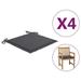 Anself 4 Piece Garden Chair Cushions Fabric Seat Cushion Patio Chair Pads for Outdoor Furniture 19.7 x 19.7 x 1.2 Inches (L x W x T)