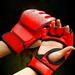 Yixx Adult MMA Boxing Sandbag Fight Combat Training Faux Leather Half Finger Gloves