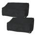 Modern Leisure Black Diamond Waterproof Patio Loveseat Cover 2-Pack 66 L X 40 W X 39 H Black