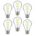 Satco (6 Pack) Dimmable Led Filament Lamps S12425 High Lumens 10.5 Watt A19; Clear; Medium Base; 5000K; 90 Cri; 120 Volt for use at Residential Hospitality Display and Commercial