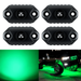 EK ENNOKING Green LED Rock Lights 4 Pods Waterproof Underbody Glow Trail Rig Lamp LED Neon Lights for Truck Jeep Truck Car Boat ATV SUV Motorcycle Off-road