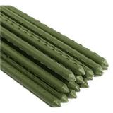 2/5 in. Dia x 24 in. H Sturdy Steel Garden Stakes Plastic Coated Plant Stakes for Climbing Plants (10-Packs)