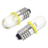 Uxcell 24V 0.25W E10 Round Top Mini LED Bulbs Lights with Box Yellow 10 Count