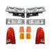 Headlight Tail Light Parking Light Kit 10 Piece - Compatible with 1990 - 1993 Chevy C1500 1991 1992