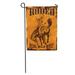 KDAGR Cowboy Man Riding Bucking Bronco Text Rodeo and Real Wild West on Wooden Sign Western Garden Flag Decorative Flag House Banner 28x40 inch