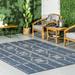 nuLOOM Claudia Tribal Striped Indoor/Outdoor Area Rug 6 7 x 9 Blue