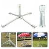 CNCEST Folding Picnic Umbrella Beach Camping White Metal Base Holder Adjustable