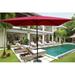 6 x 9 ft Patio Umbrella Heavy Duty Outdoor Umbrella with Crank and Push Button Tilt Fade Resistant & Waterproof Table Market Umbrella for Garden Backyard Pool Swimming Pool Burgundy