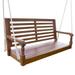 Contemporary Home Living Hanging Acacia Wood Porch Swing - Natural Brown