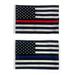 12x18 12 x18 USA Police Thin Blue & Fire Thin Red Line Sleeve Flag Boat Garden