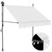 vidaXL Retractable Awning with Hand Crank and LEDs Sunshade Patio Shelter