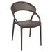 32.25 Brown Mesh Outdoor Patio Round Dining Chair