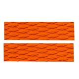 2 Pieces Slip Skimboard Traction Pad Bar Grip Surfboard Orange