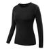 Juniors s Long Sleeve Compression Sports Shirts Thin Knitted Workout Tops Pullover Quick Dry T-Shirt Active Tee Tops