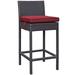 Modern Contemporary Urban Design Outdoor Patio Balcony Bar Stool Chair Red Rattan