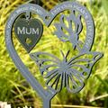 Garden Stake Butterfly Card Garden Decor Outdoor Metal Stakes Fairy Garden Stakes Garden Scene Ornament Rustic Yard Art Decor for Garden Front Yard Lawn Patio Decor