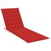 Festnight Sun Lounger Cushion Red 78.7 x23.6 x1.2 Fabric