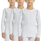 LANBAOSI 3 Pack Boys Baseball Tshirt Kids Athletic Compression Undershirts Size 5