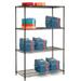 Nexel Black Epoxy 5 Tier Wire Shelving Starter Unit 24 W x 14 D x 86 H