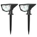 Genkent Solar Spotlight Outdoor 16 LED Solar Landscape Light for Yard Garden 2Pcs