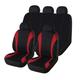 9 Pack Universal Car Seat Covers Full Set Waterproof Accessories Four Seasons Fit for Auto-Red