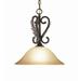 Woodbridge Lighting Hawthorne 1 Light Steel Large Pendant in Aged Bark Brown