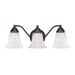 Capital Lighting - 3 Light Traditional Bath Vanity Approved for Damp Locations -