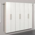 Pemberly Row 3 Piece 72 Large Wall Mounted Garage Cabinet Set in White
