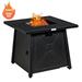 Costway 30 Square Propane Gas Fire Pit Table 50 000 BTU W/ Waterproof Cover Lava Rock