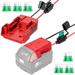 GUSTVE2pcs Battery Adapter for Milwaukee M18 18V Lithium Portable Insulated Battery Converter Compatible with 48-11-1828 48-11-1850 48-11-1820 48-11-1840 48-11-1815