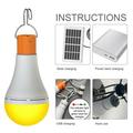 Portable LED Solar Powered Camping Light Bulb Remote Controlled Waterproof Outdoor Tent Lantern USB Solar Panel Charging Light for Camping Hiking