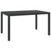 vidaXL Garden Dining Table WPC Aluminum Black Outdoor Patio Festival 3 Sizes