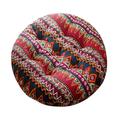 Dining Room Chair Cushions 40X40Cm Round Indoor/Outdoor Square Tufted Wicker Seat Cushions Patio Decorative Thick Chair Pads Seat Cushions Set For Patio Garden Home