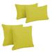 Blazing Needles Double-Corded Solid Outdoor Spun Polyester Throw Pillows with Inserts Set Set of 4 Lime