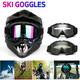 Motorcycle Goggles Ski Goggles Snowboard Glasses Bike Goggles Anti-UV Adjustable Riding Goggles for Men Women Black/2Pack