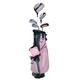 Junior Complete Golf Club Set for Children Kids - 3 Age Groups Boys & Girls RH Golf Club 5-piece Set Pink - Right Hand & Left Hand Includes Portable Golf Stand Bag