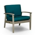 DTY Outdoor Living Longs Peak Deep Seat Eucalyptus Chair Driftwood Gray Dark Green