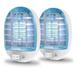 GLOUE Indoor Bug Zapper Mosquito Killer Electronic Insect Killer Fly Trap Mosquito Zapper with Blue Lights for Home Kitchen Bedroom Baby Room Office (2 Packs)