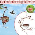 Thsue Courtyard bird feeder Red Berries Hummingbird Feeder