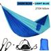 Camping Hammock - Portable Hammock Single or Double Hammock Camping Accessories for Outdoor Indoor w/ Tree Straps -Blue & Royal Blue
