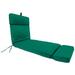 Jordan Manufacturing Sunbrella 72 x 22 Canvas Teal Solid Rectangular Outdoor Chaise Lounge Cushion with Ties and Hanger Loop