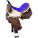 13 Horse Western Barrel Show Pleasure LEATHER SADDLE Purple 5090PR