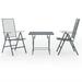 vidaXL Patio Dining Set Patio Mesh Dining Table and Chair Steel Anthracite