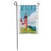 KDAGR Vintage Retro Travel United States Maine Lighthouse England Landscape Park Garden Flag Decorative Flag House Banner 28x40 inch