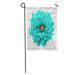 SIDONKU Green Cyan Turquoise Flower Dahlia Macro White Blue Beauty Plant Wet Garden Flag Decorative Flag House Banner 28x40 inch